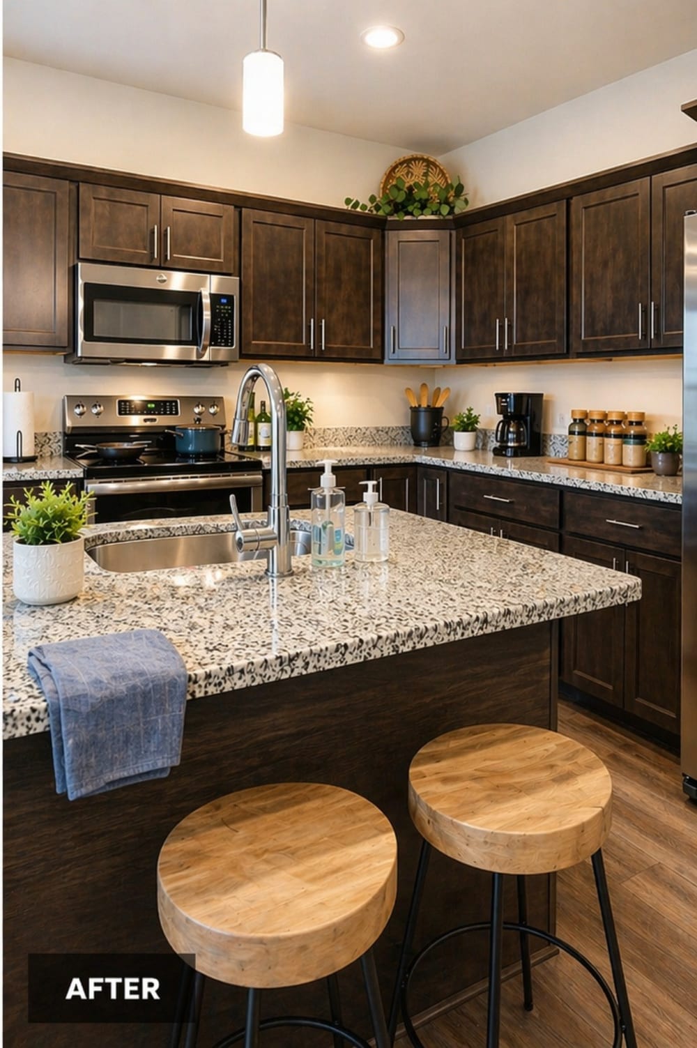 After: Kitchen, recurring clean